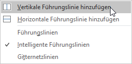 vertikale Führungslinien hinzufügen