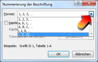 Art der Nummerierung umstellen
